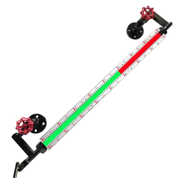 No Blind Area Two Color Quartz Glass Tube Level Gauge