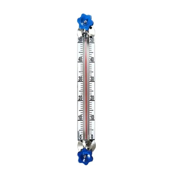 Flange-Connection-Glass-Tube-Level-Gauge-With-Aluminum-Sheath